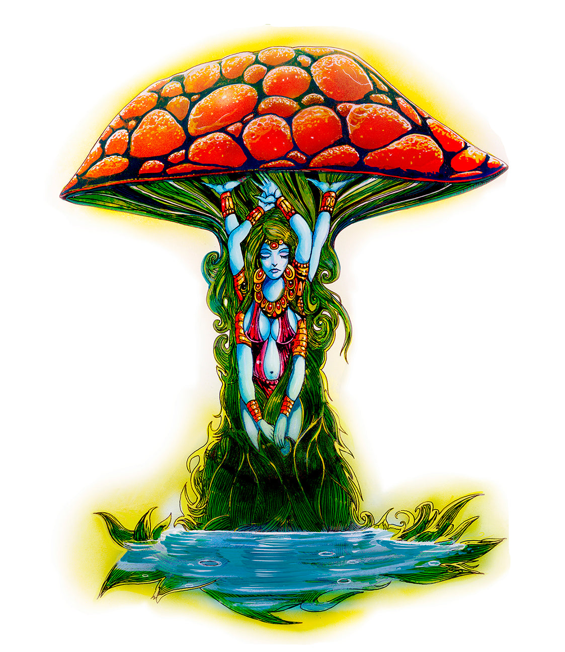 THE ALLMAN BROTHERS BAND: HINDU GIRL TOUR ART SIGNED PRINT