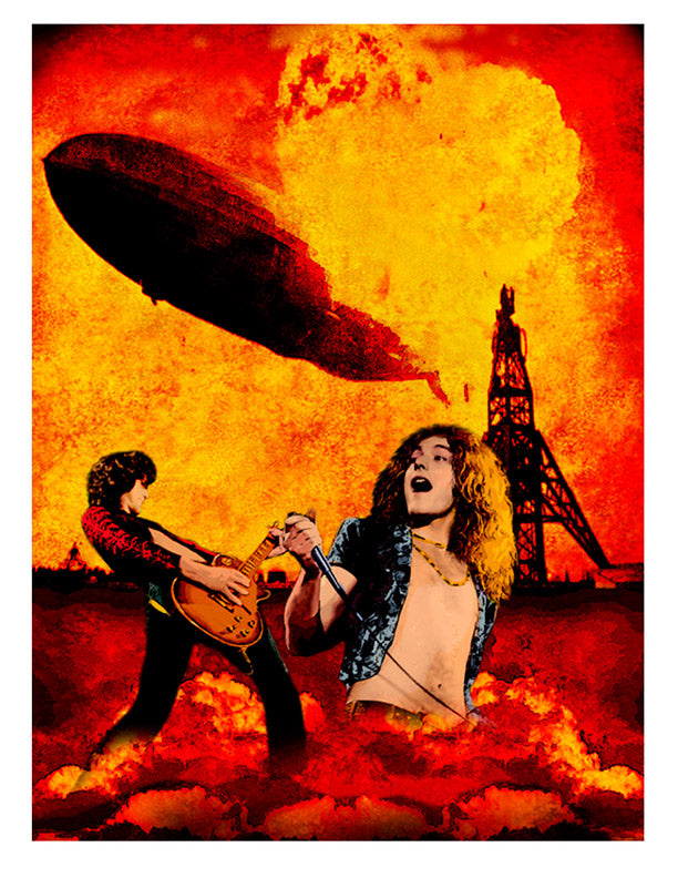 JIMMY PAGE ROBERT PLANT 1974 ARTWORK FROM GET THE LED OUT